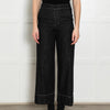 S Max Mara Black White Stitch Wide Denim Trousers