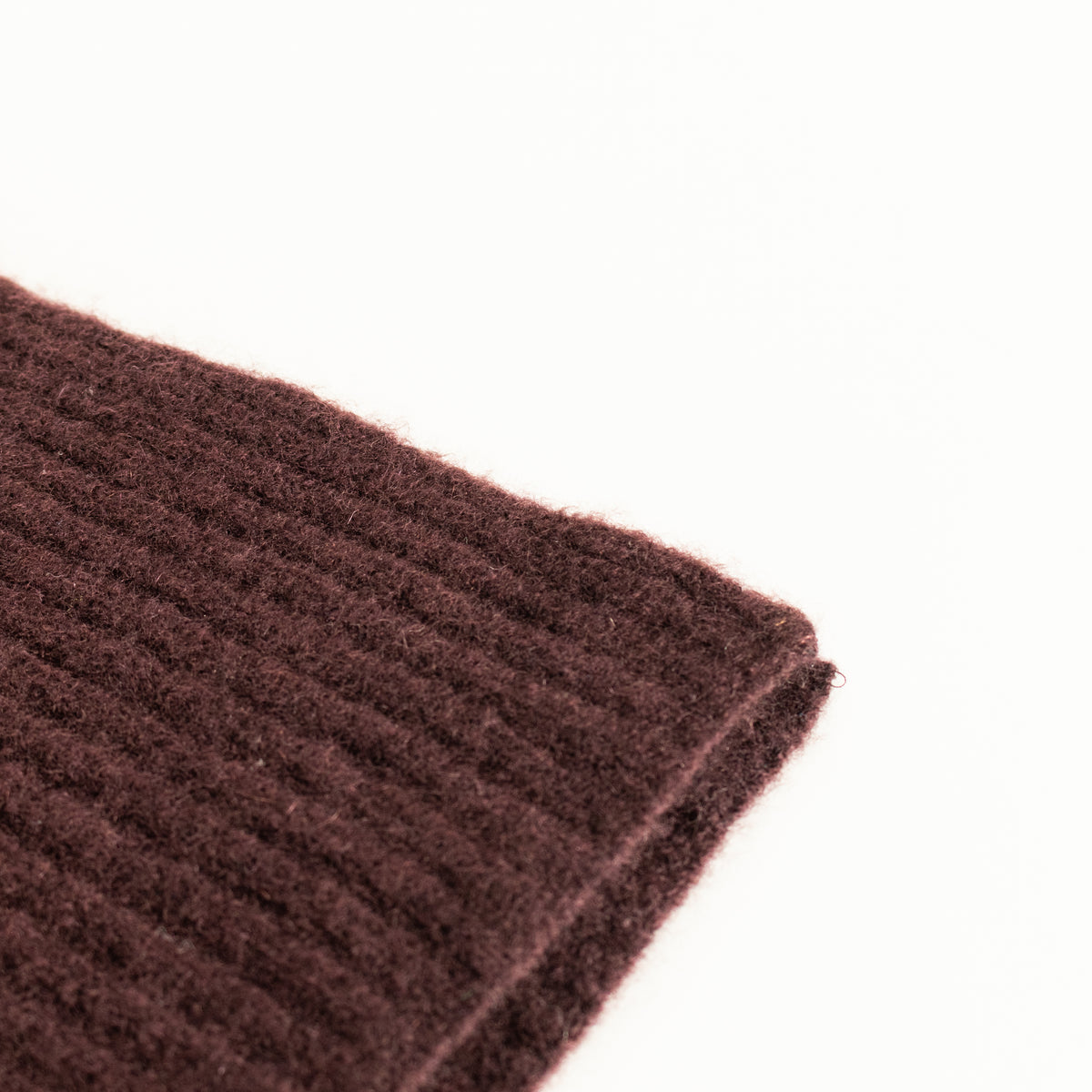 Eileen Fisher Burgundy Ribbed Edge Cashmere Blend Scarf