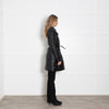 Twin-Set Simona Barbieri Black Shiny Belted A Line Puffa Coat