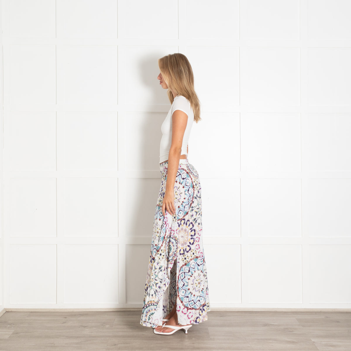 Ba&sh Multi Abstract Print Maxi Skirt