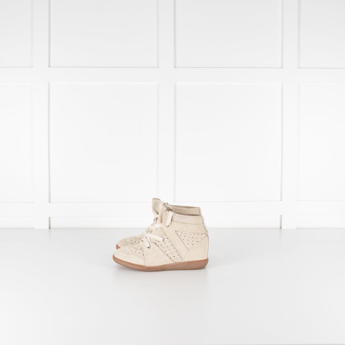 Isabel Marant Etoile Beige Suede Bobby Trainers