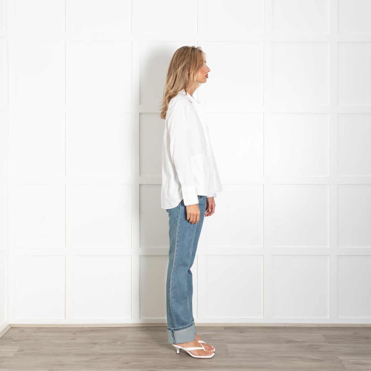 Riani White Tunic Shirt With Front Pockets