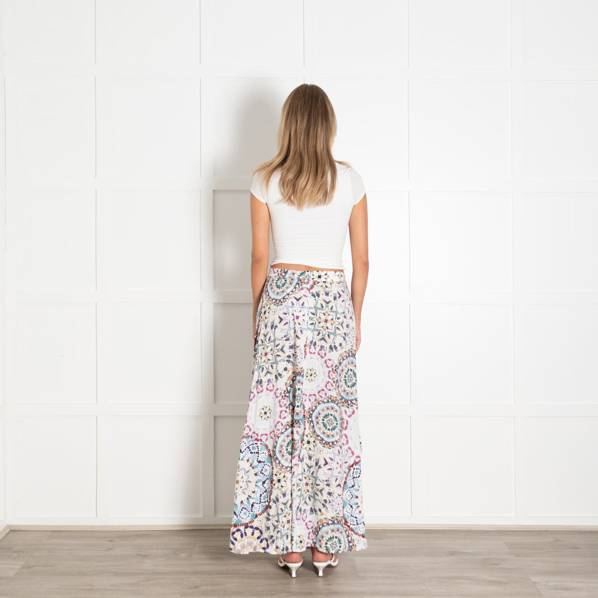 Ba&sh Multi Abstract Print Maxi Skirt