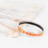 Hermes Orange Silver Enamel Sellier Bracelet