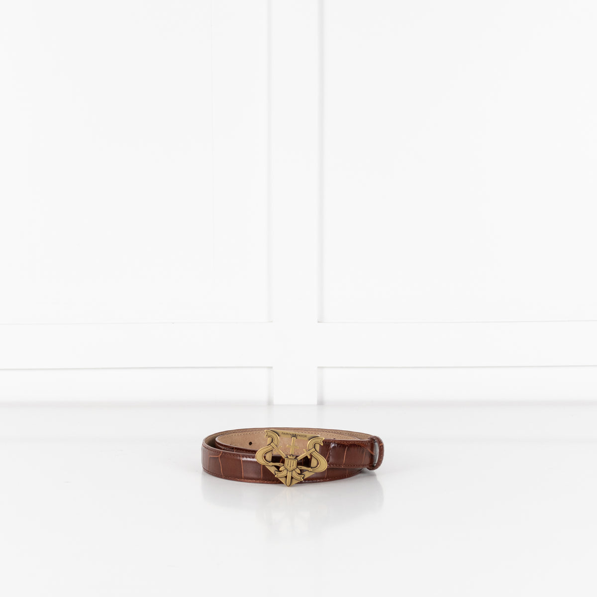 Fairfax And Favour Brown Belt With Brass Buckle