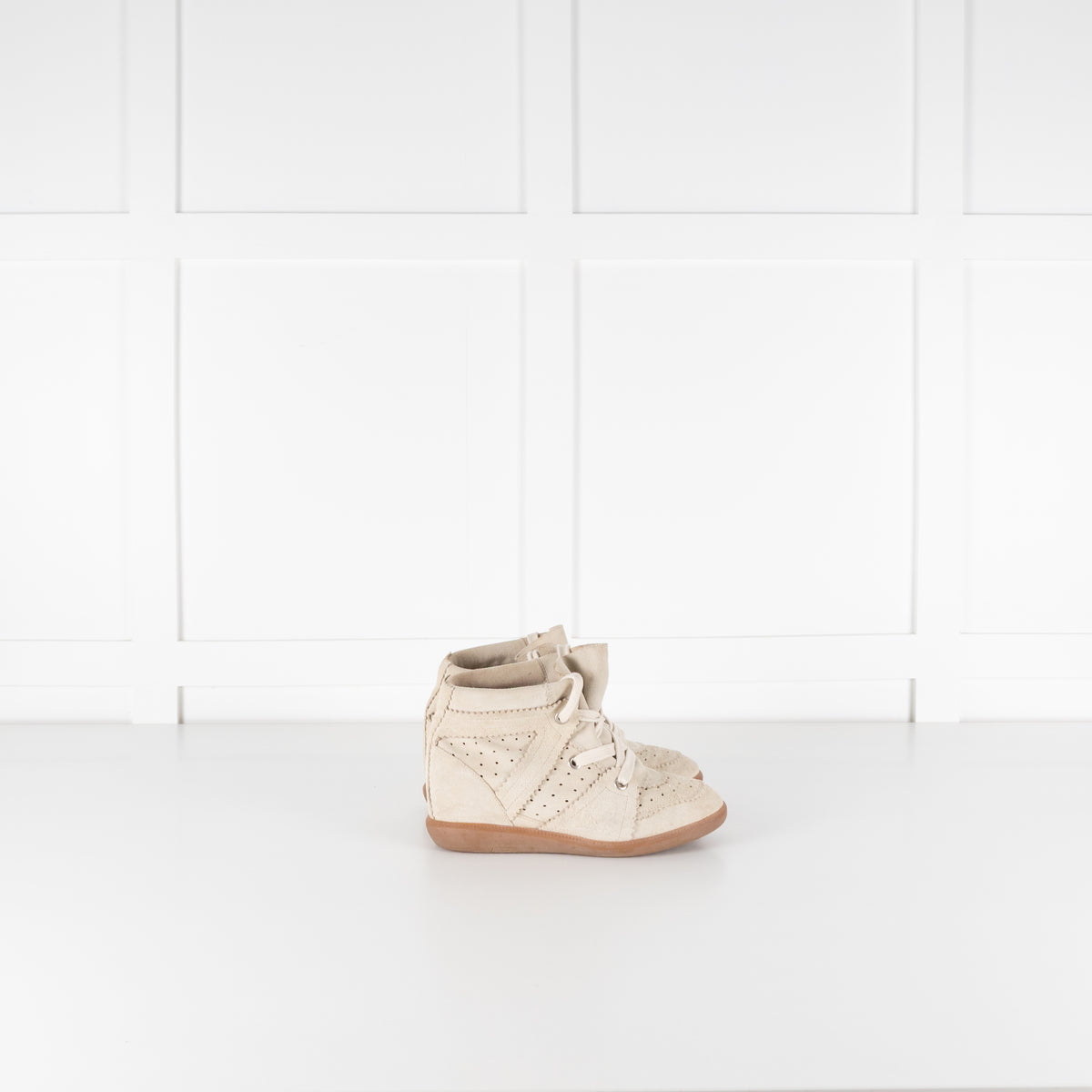 Isabel Marant Etoile Beige Suede Bobby Trainers