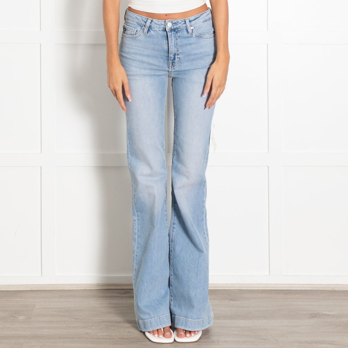 AG Jeans Pale Wash Bootleg Jeans