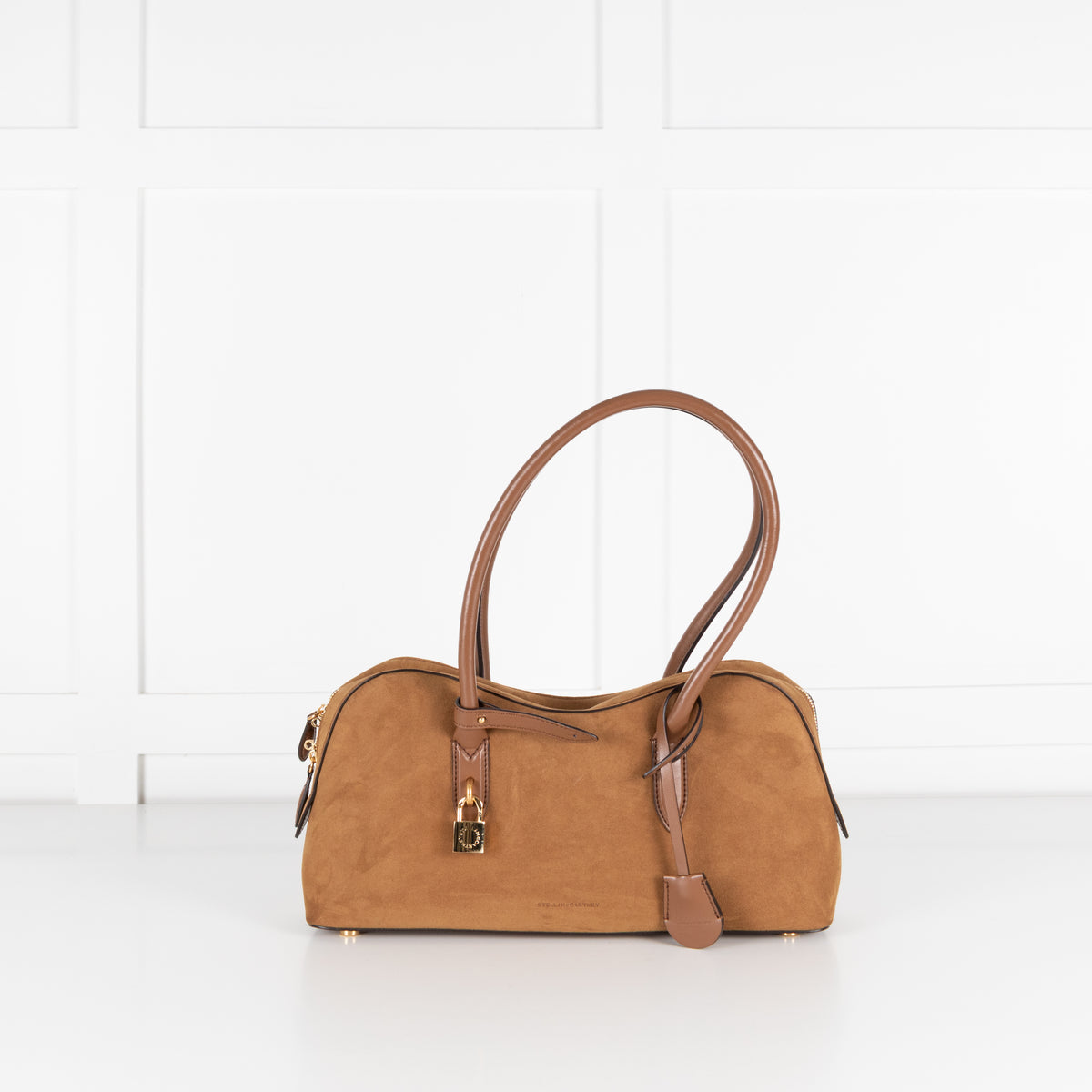 Stella McCartney Tan Ryder Faux Suede Shoulder Bag