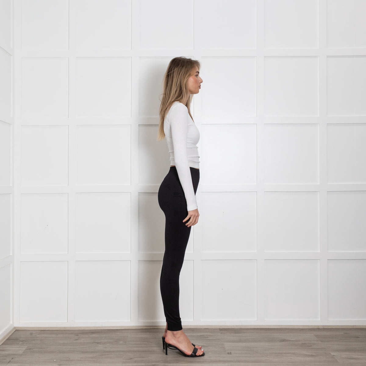 Burberry Black Logo Athletic Leggings