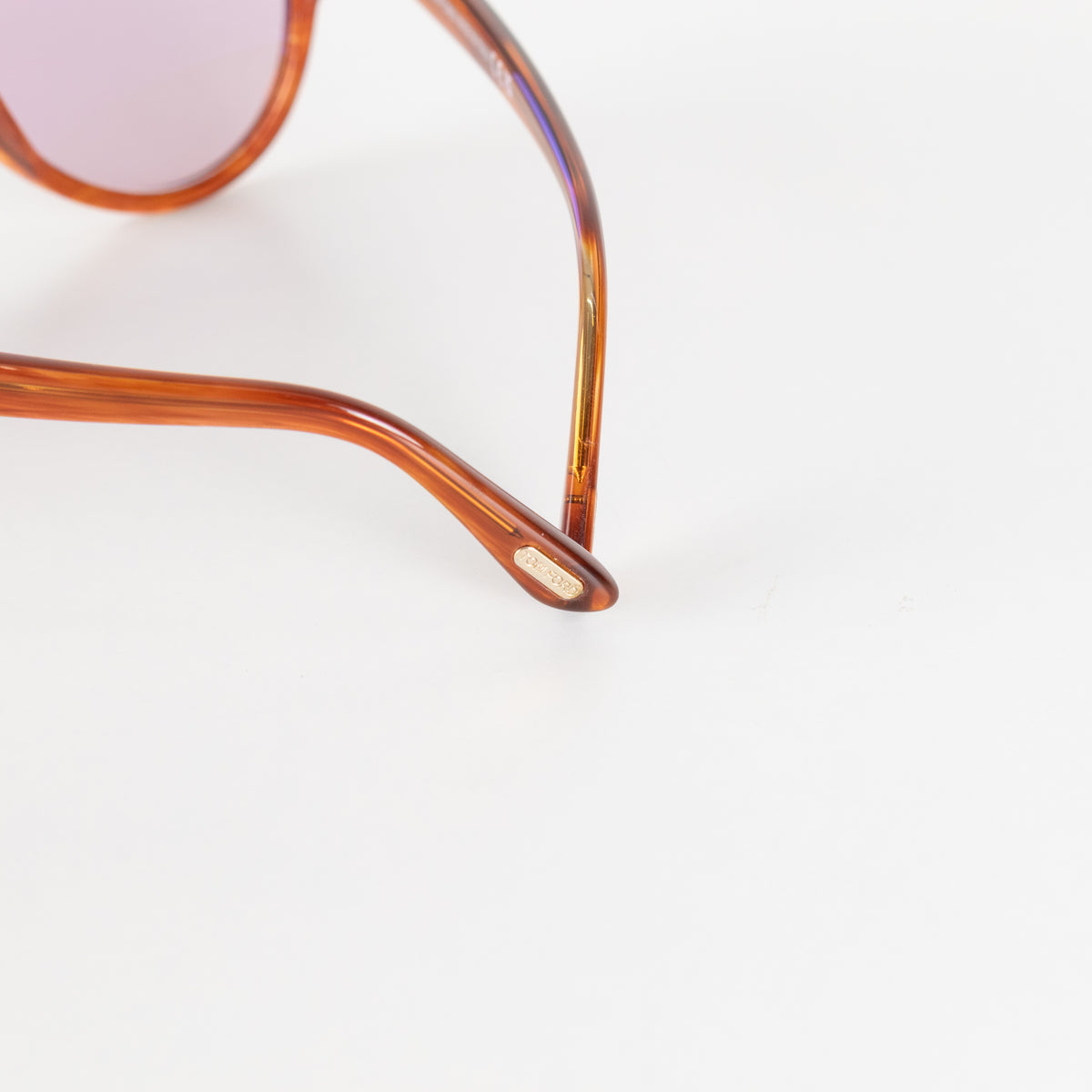 Tom Ford Camryn Purple Lens Aviator Style Sunglasses