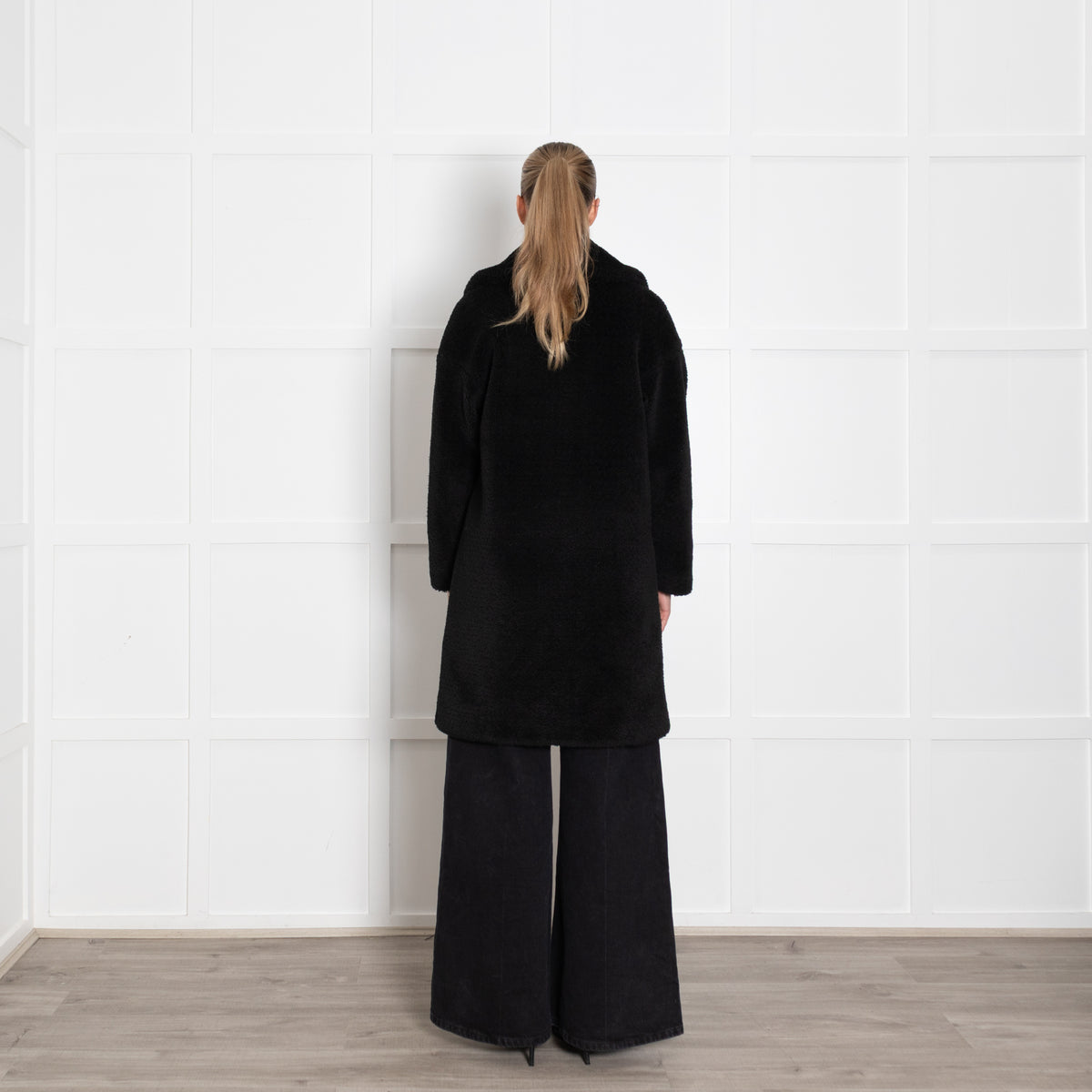 Claudie Pierlot Black Teddy Short Coat