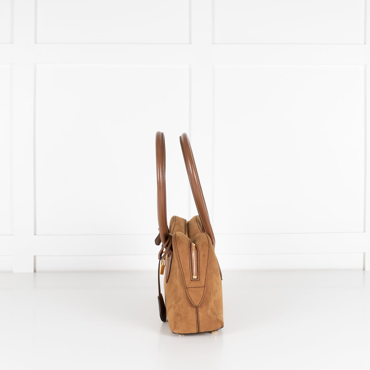 Stella McCartney Tan Ryder Faux Suede Shoulder Bag