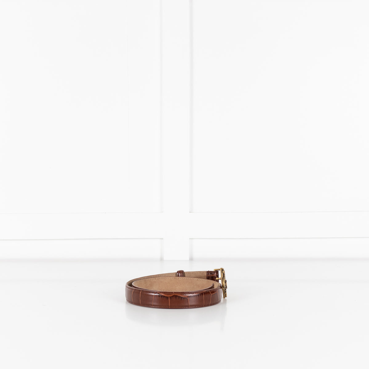 Fairfax And Favour Brown Belt With Brass Buckle