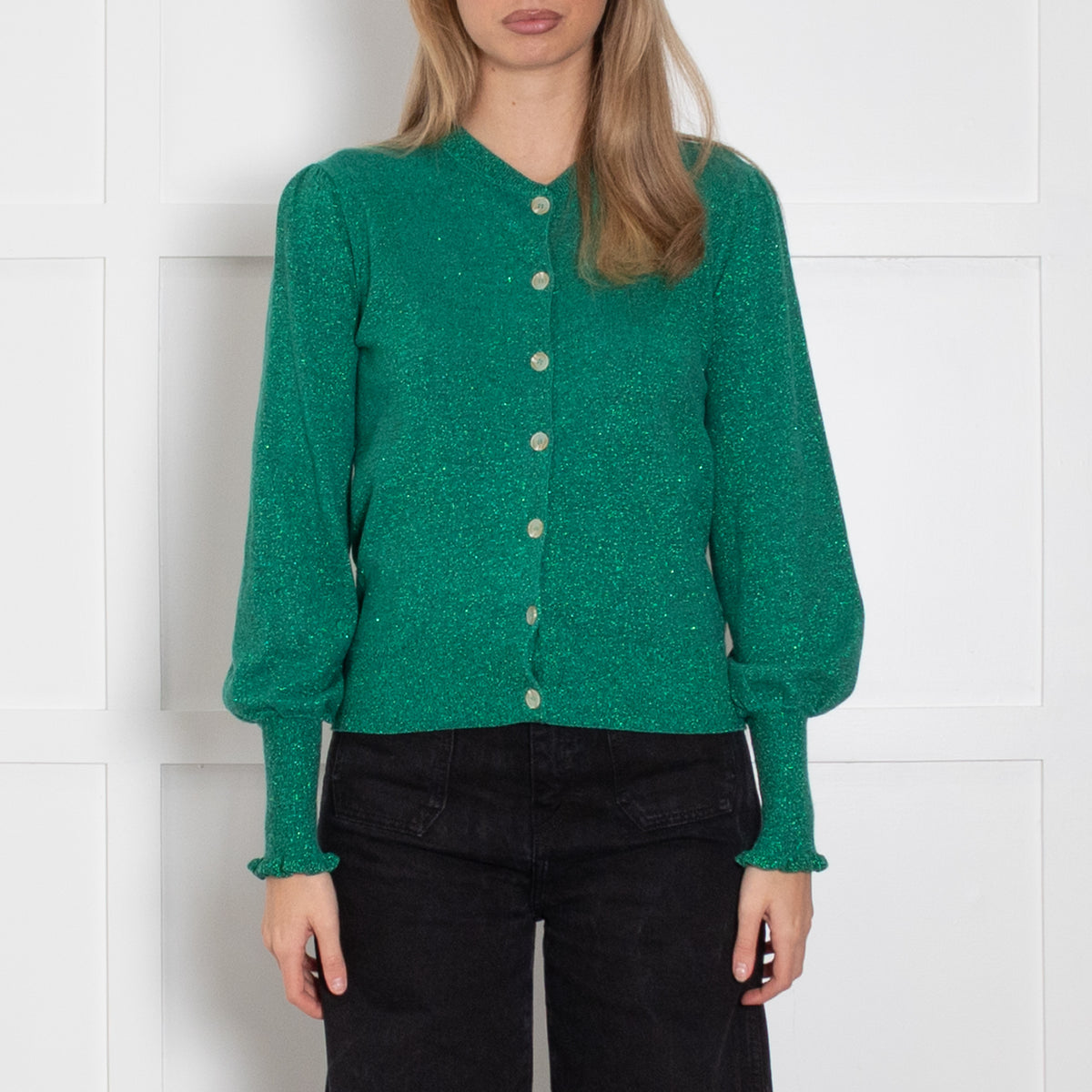 Wyse Green Shimmery Cardigan