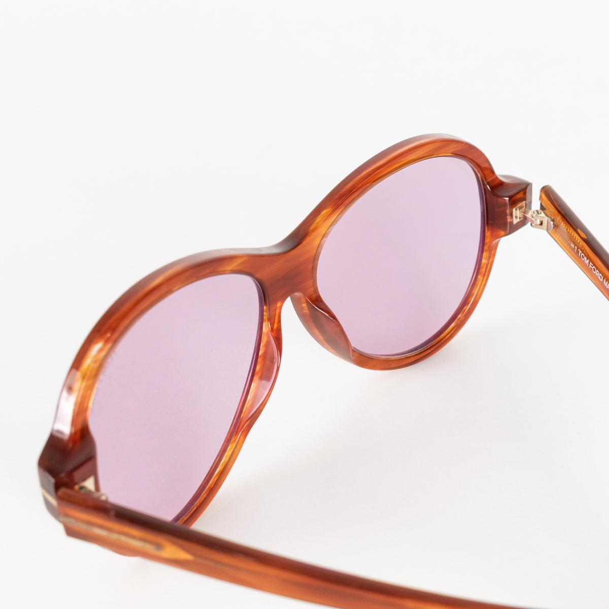 Tom Ford Camryn Purple Lens Aviator Style Sunglasses