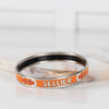 Hermes Orange Silver Enamel Sellier Bracelet