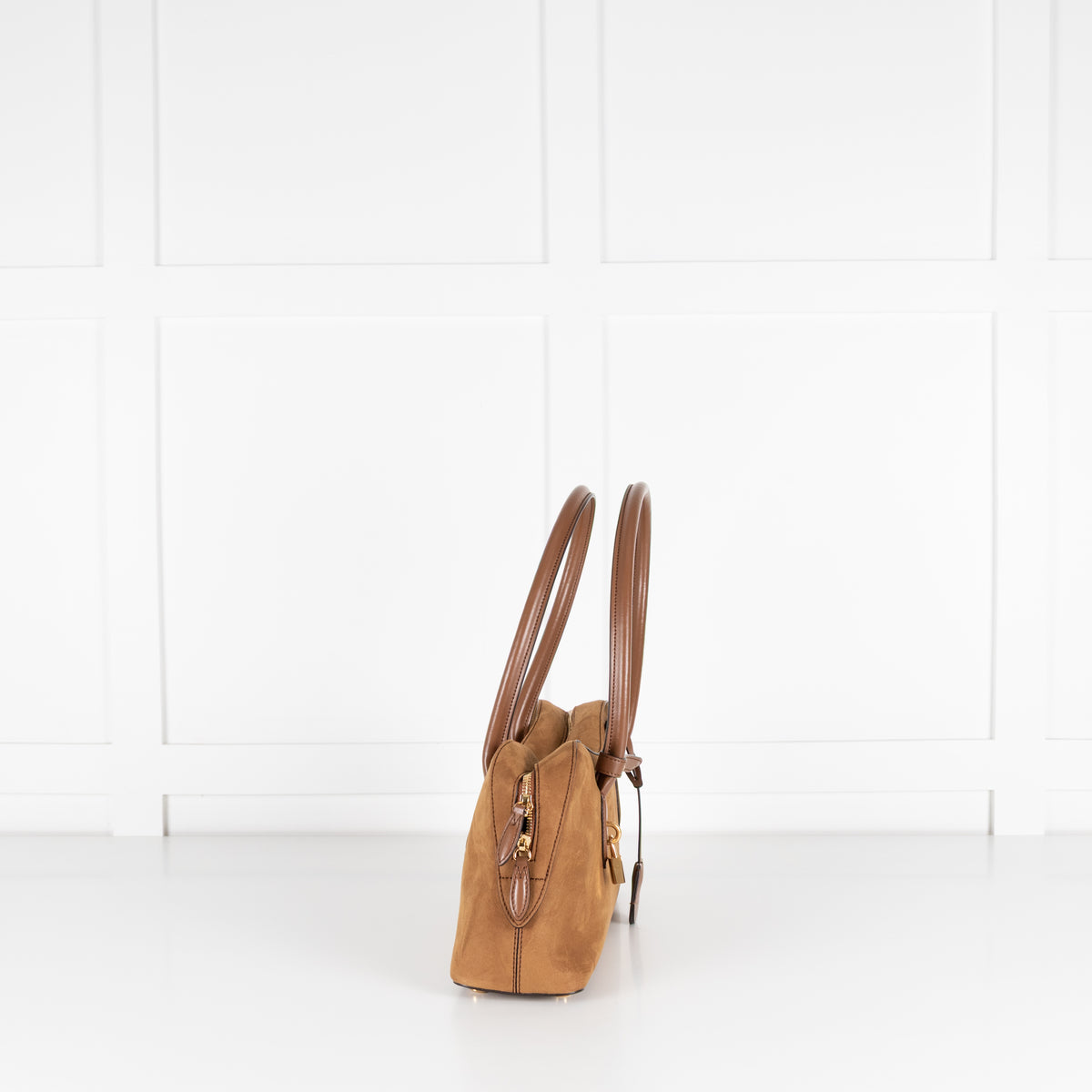 Stella McCartney Tan Ryder Faux Suede Shoulder Bag