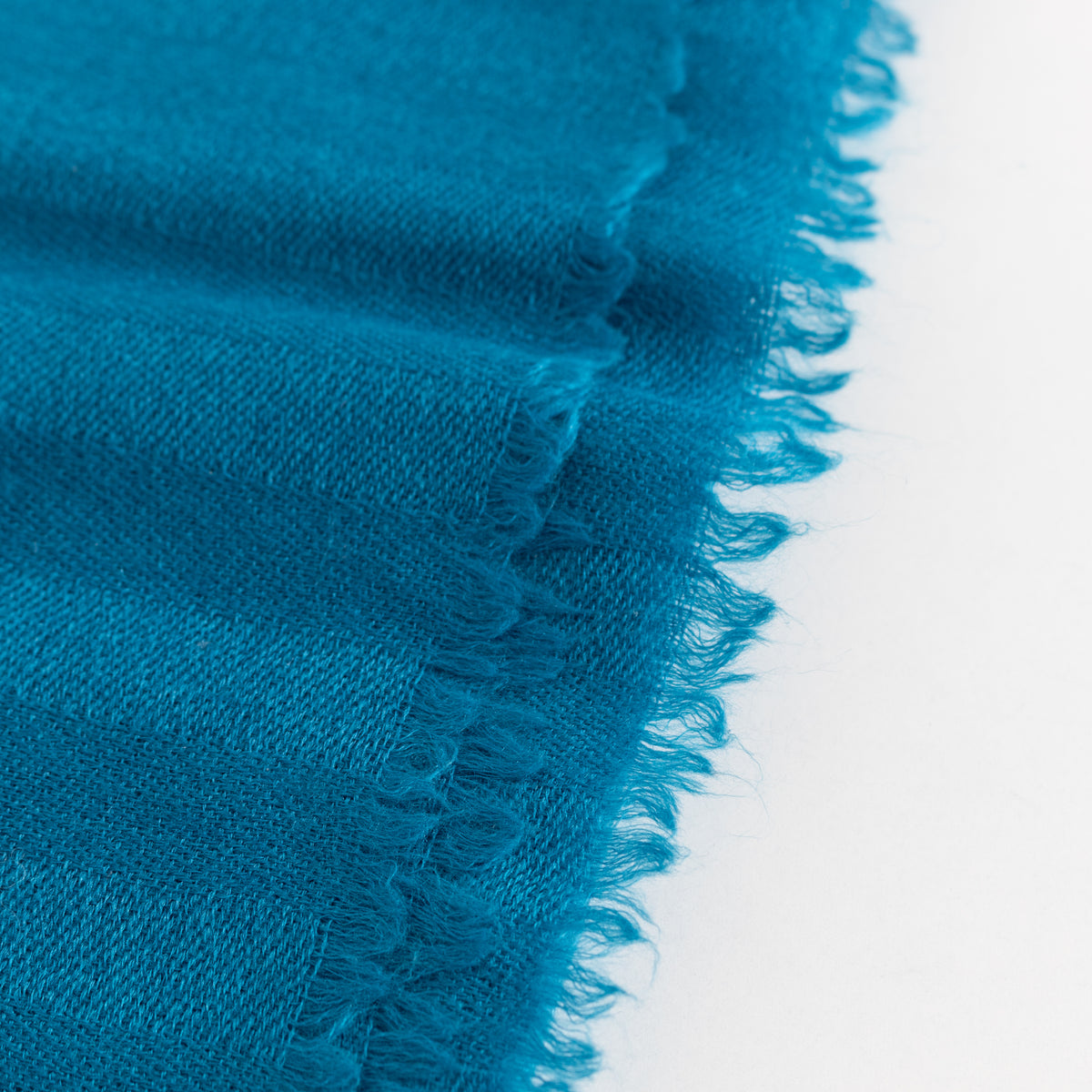 Louise Kennedy Self Patterned Dark Teal Fringed Scarf