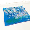 Hermes Colbat Blue & Turquoise Silk Plumes En Fete Scarf