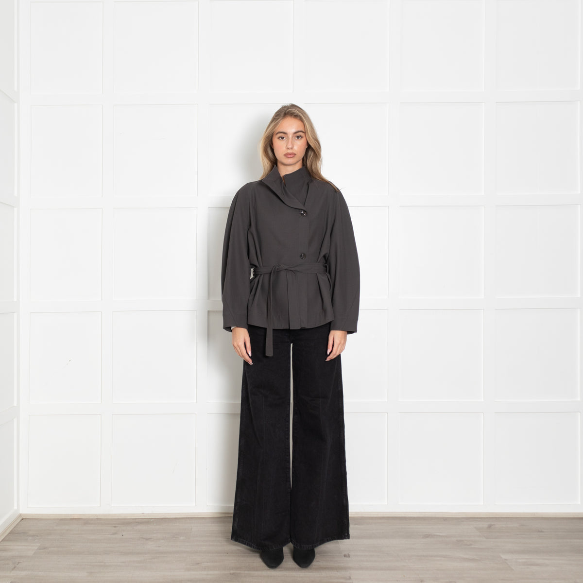 Soeur Brown/Grey Drop Shoulder Jacket