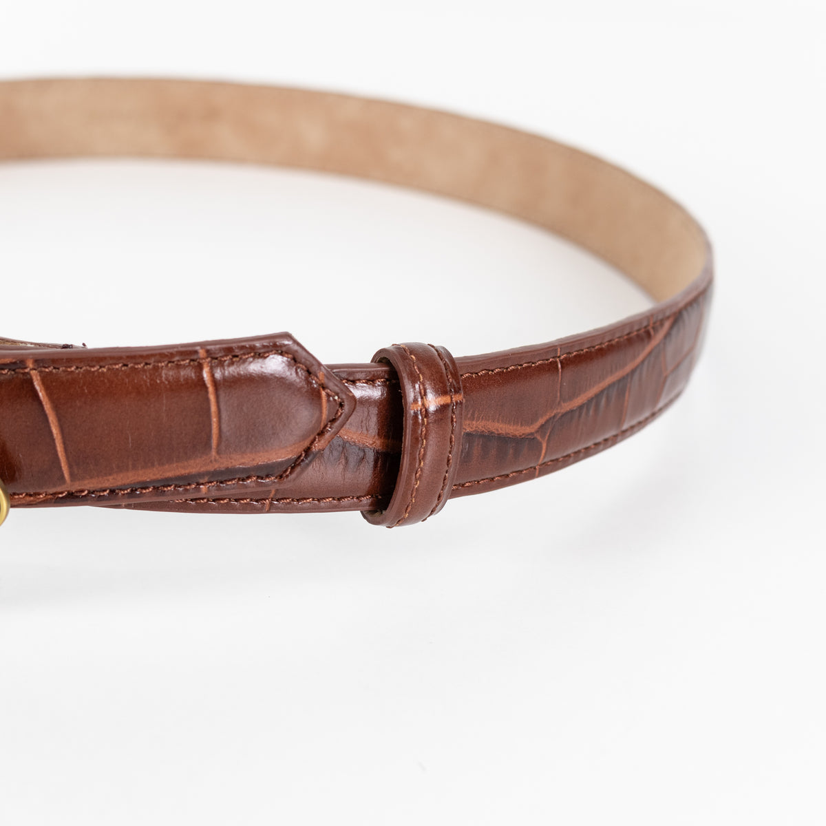 Fairfax And Favour Brown Belt With Brass Buckle