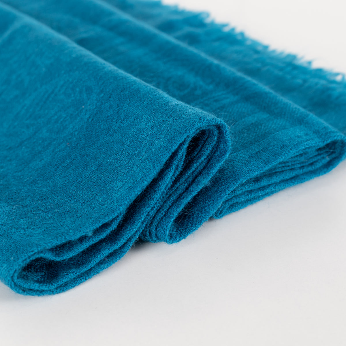 Louise Kennedy Self Patterned Dark Teal Fringed Scarf