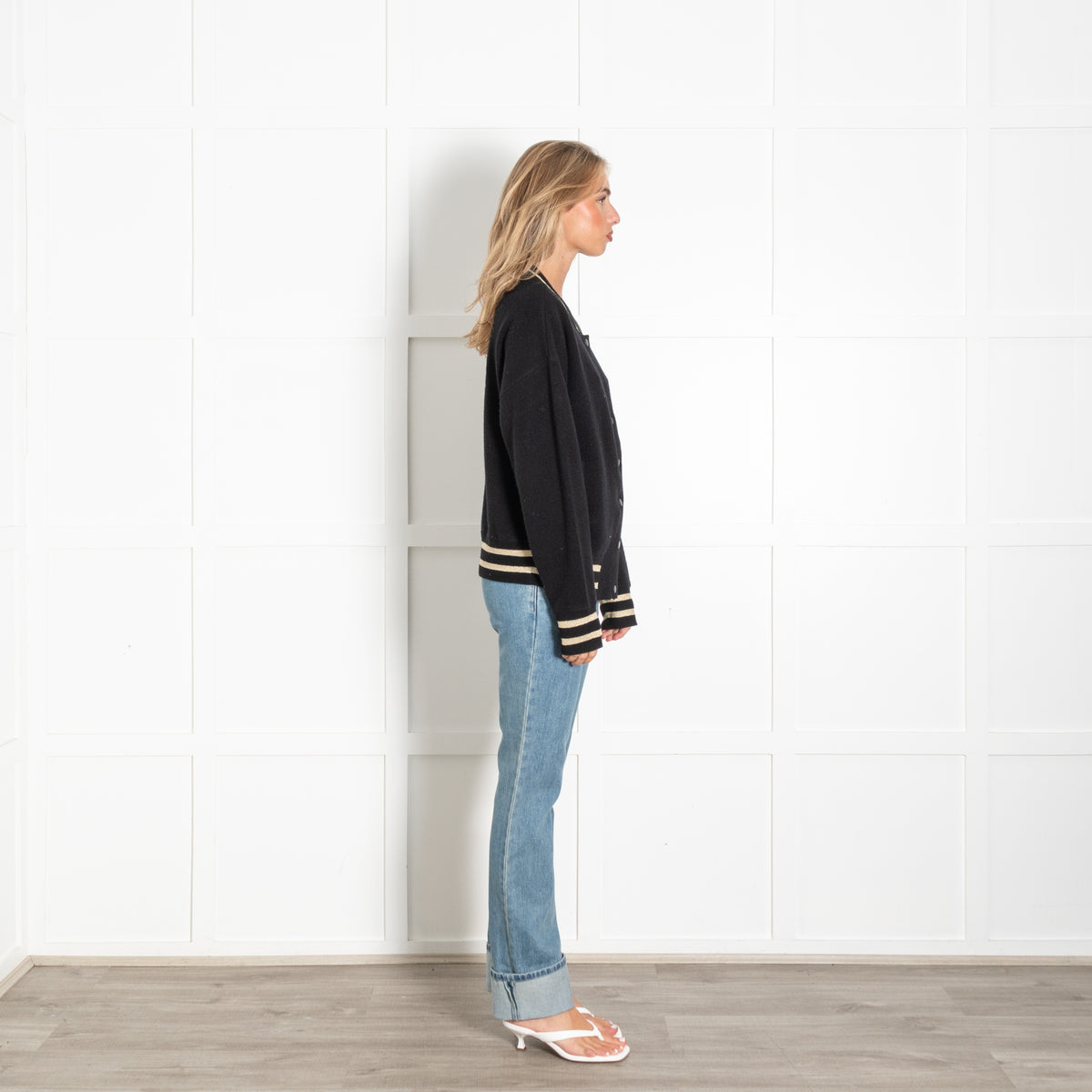 Tabitha Webb Black  Knit Cowgirls Bomber Jacket