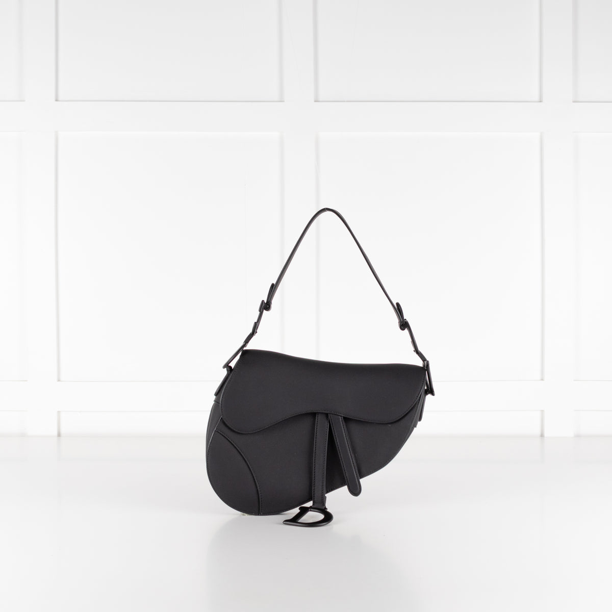 Christian Dior Black Ultramatte Saddle Bag