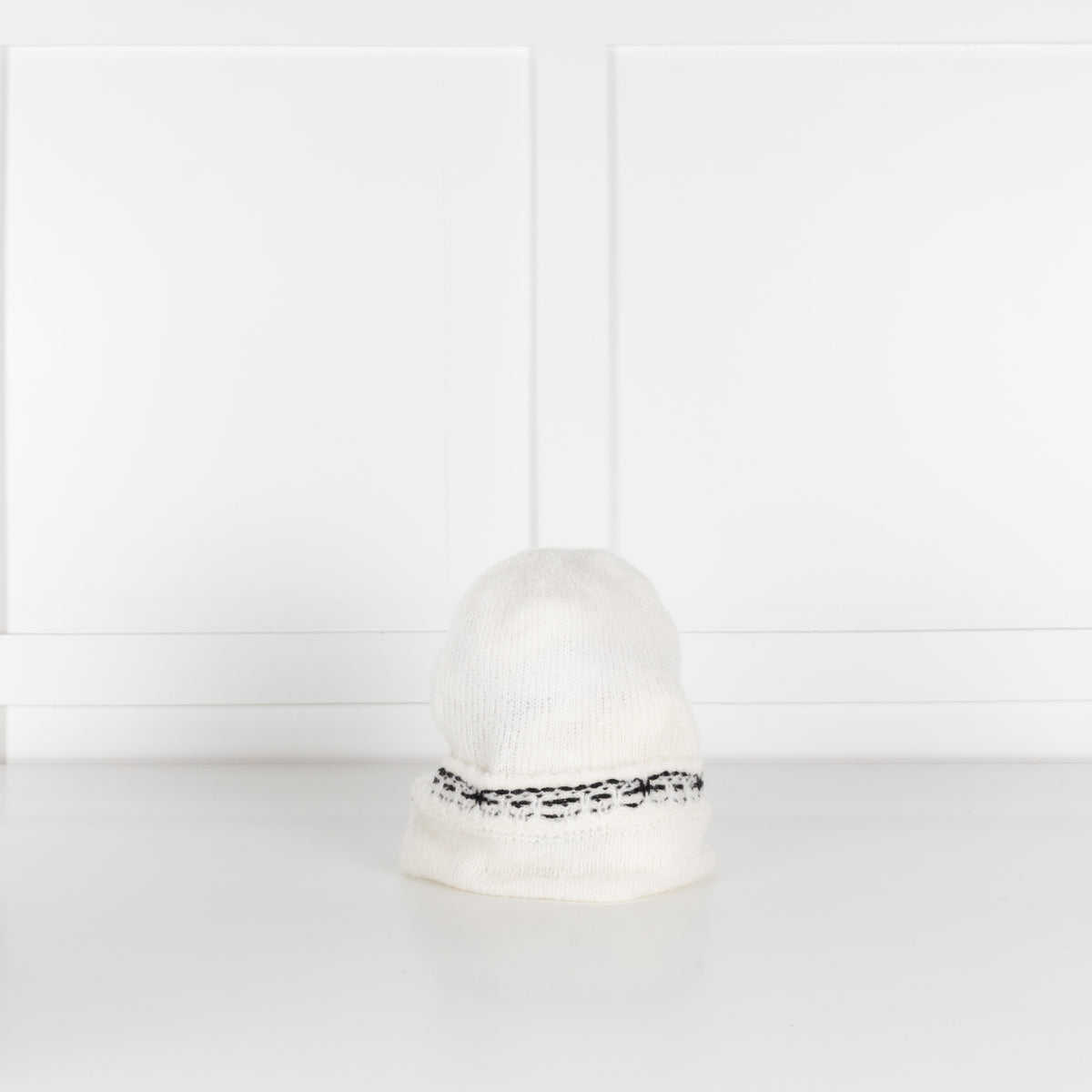 Chanel White Cashmere Beanie