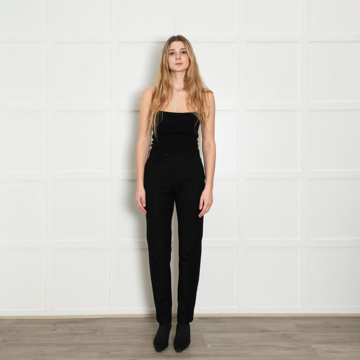 Joseph Black Straight Leg Tailored Trousers