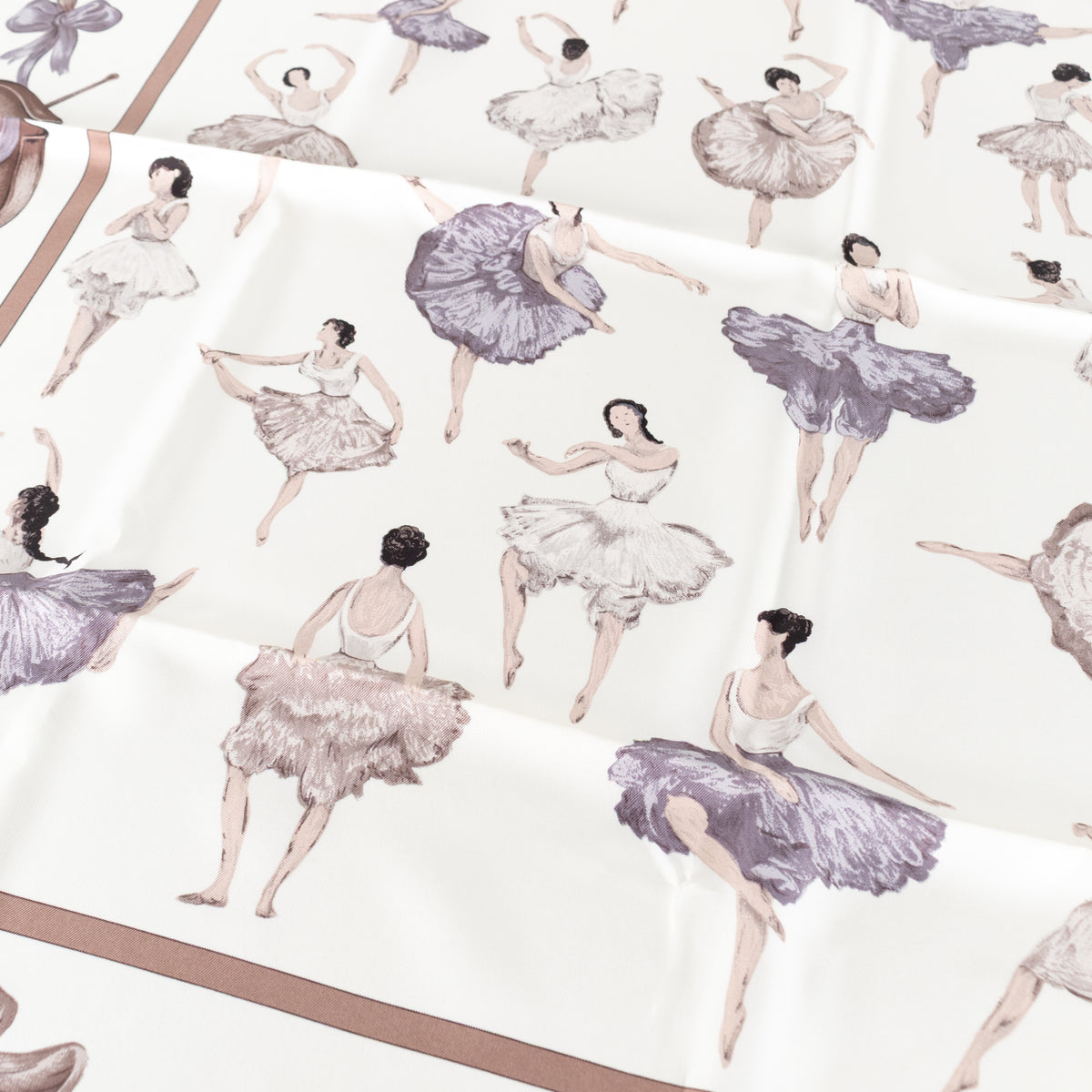 Hermes Cream Beige La Danse Ballerina Print Scarf