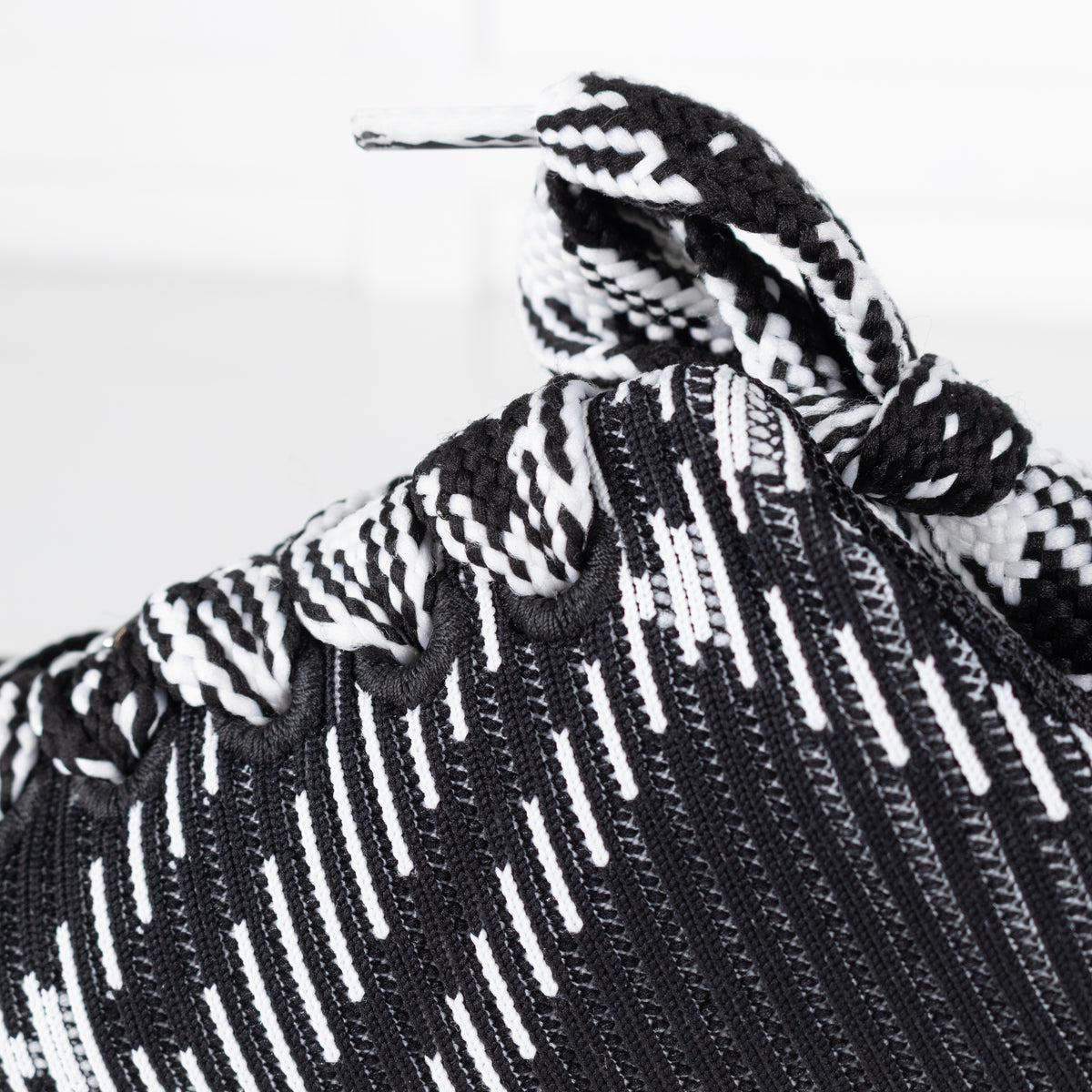 Burberry Black White Check Knit Box Trainers
