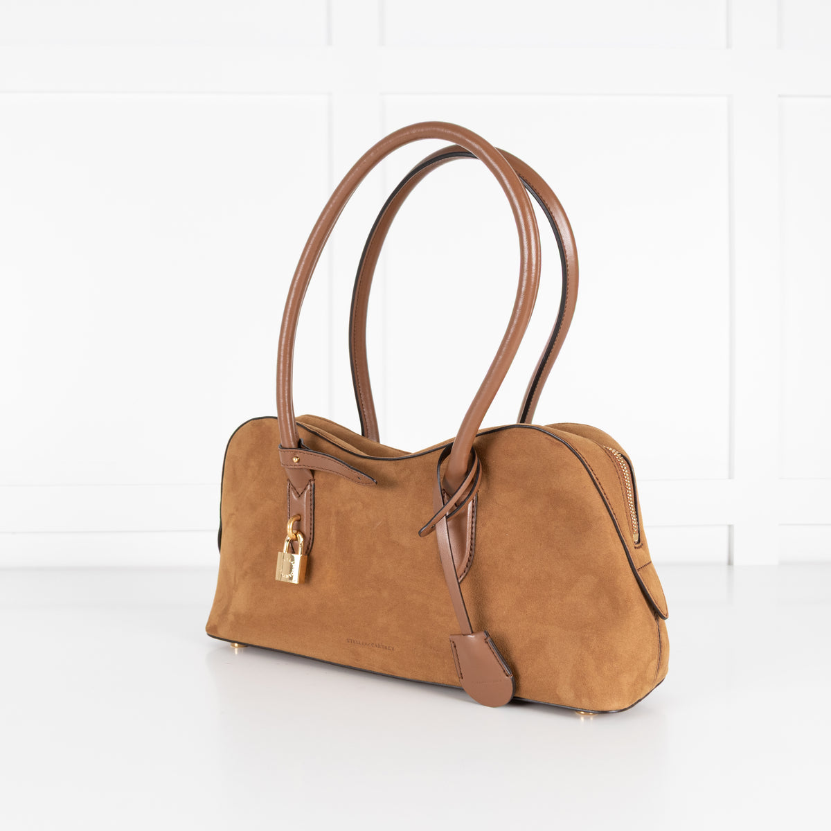 Stella McCartney Tan Ryder Faux Suede Shoulder Bag
