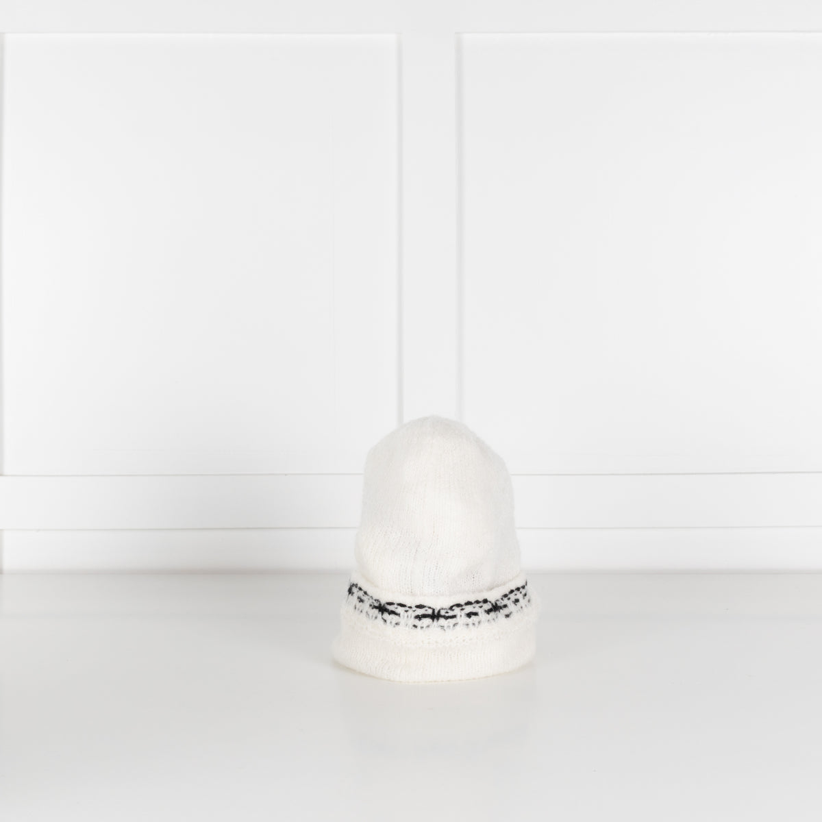Chanel White Cashmere Beanie