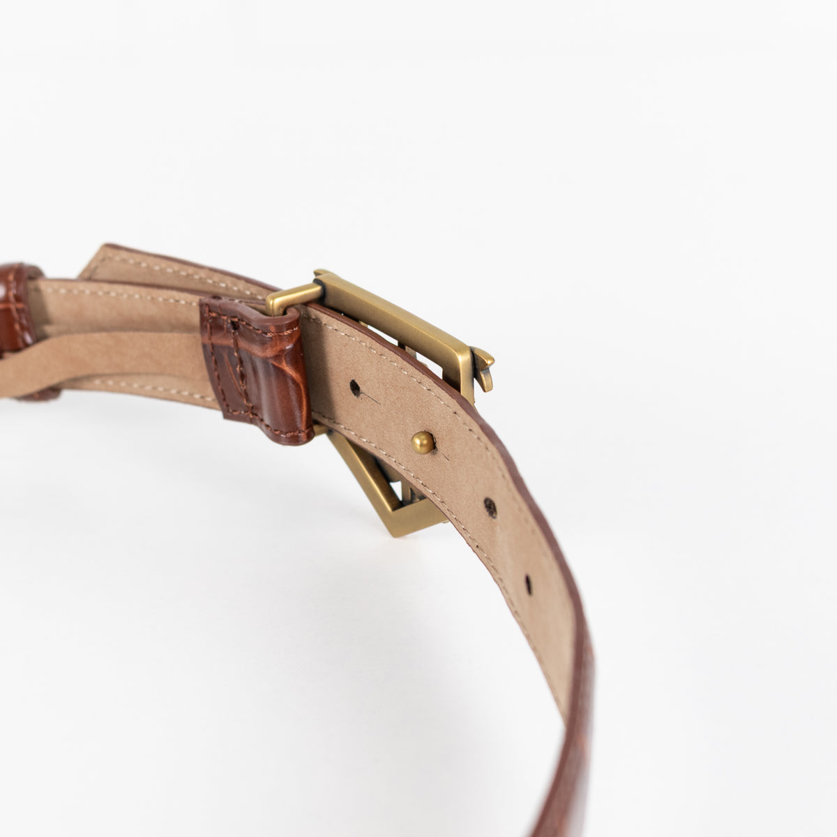 Fairfax And Favour Brown Belt With Brass Buckle