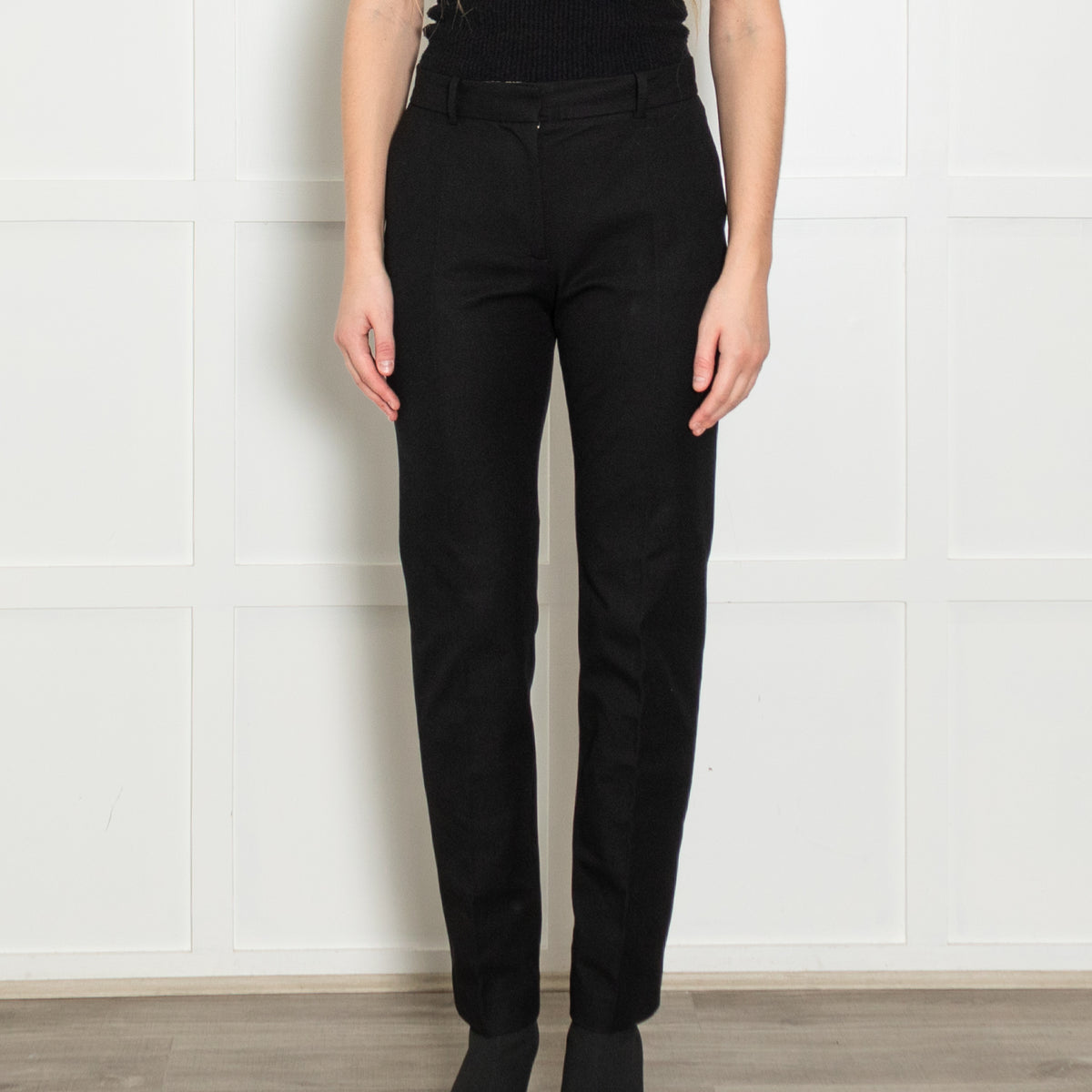 Joseph Black Straight Leg Tailored Trousers