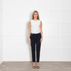 Claudie Pierlot Navy Silver Button Detail Trousers