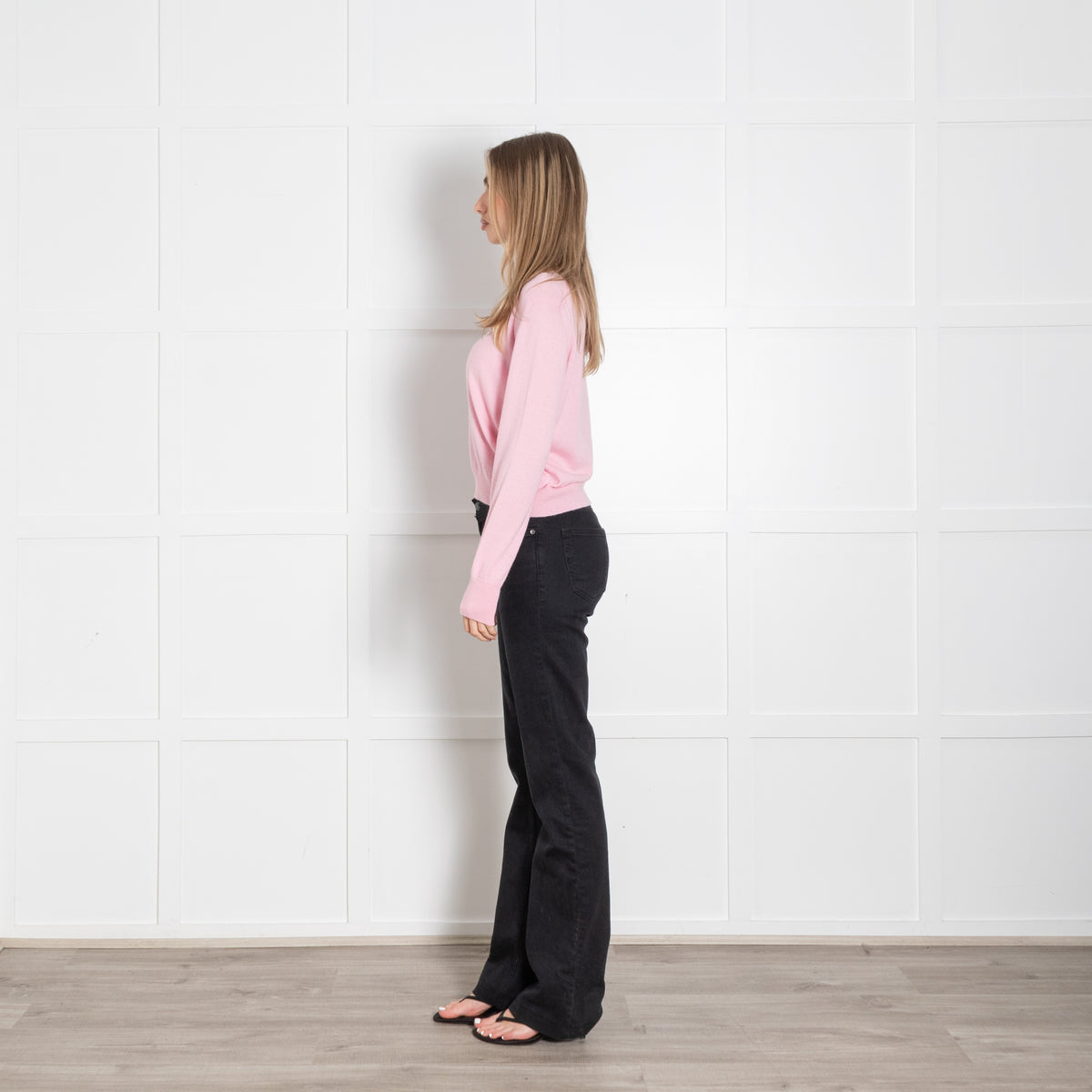 &Daughter Pink Round Neck Wool Jumper