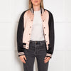 Saint Laurent Black Peach Satin Bomber Jacket