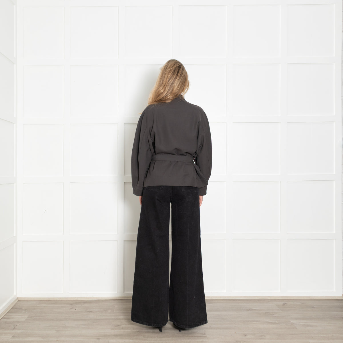 Soeur Brown/Grey Drop Shoulder Jacket