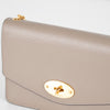 Mulberry Small Darley Classic Grain Solid Grey Bag With Gold Chain