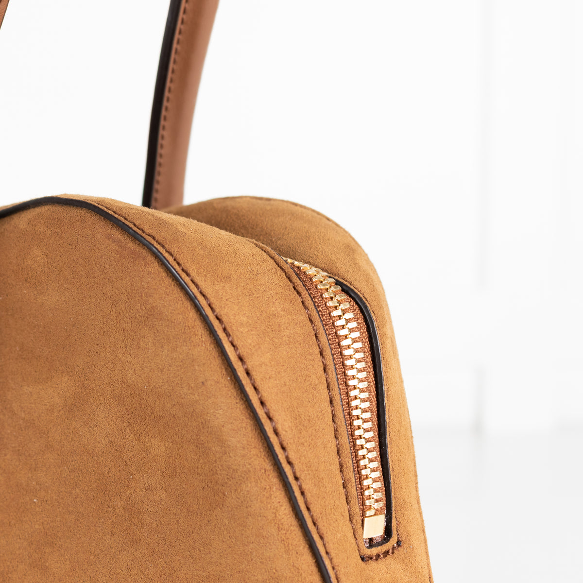 Stella McCartney Tan Ryder Faux Suede Shoulder Bag