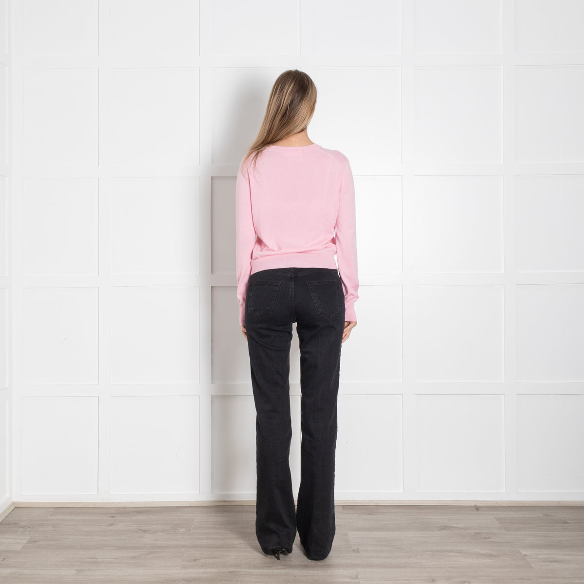 &Daughter Pink Round Neck Wool Jumper