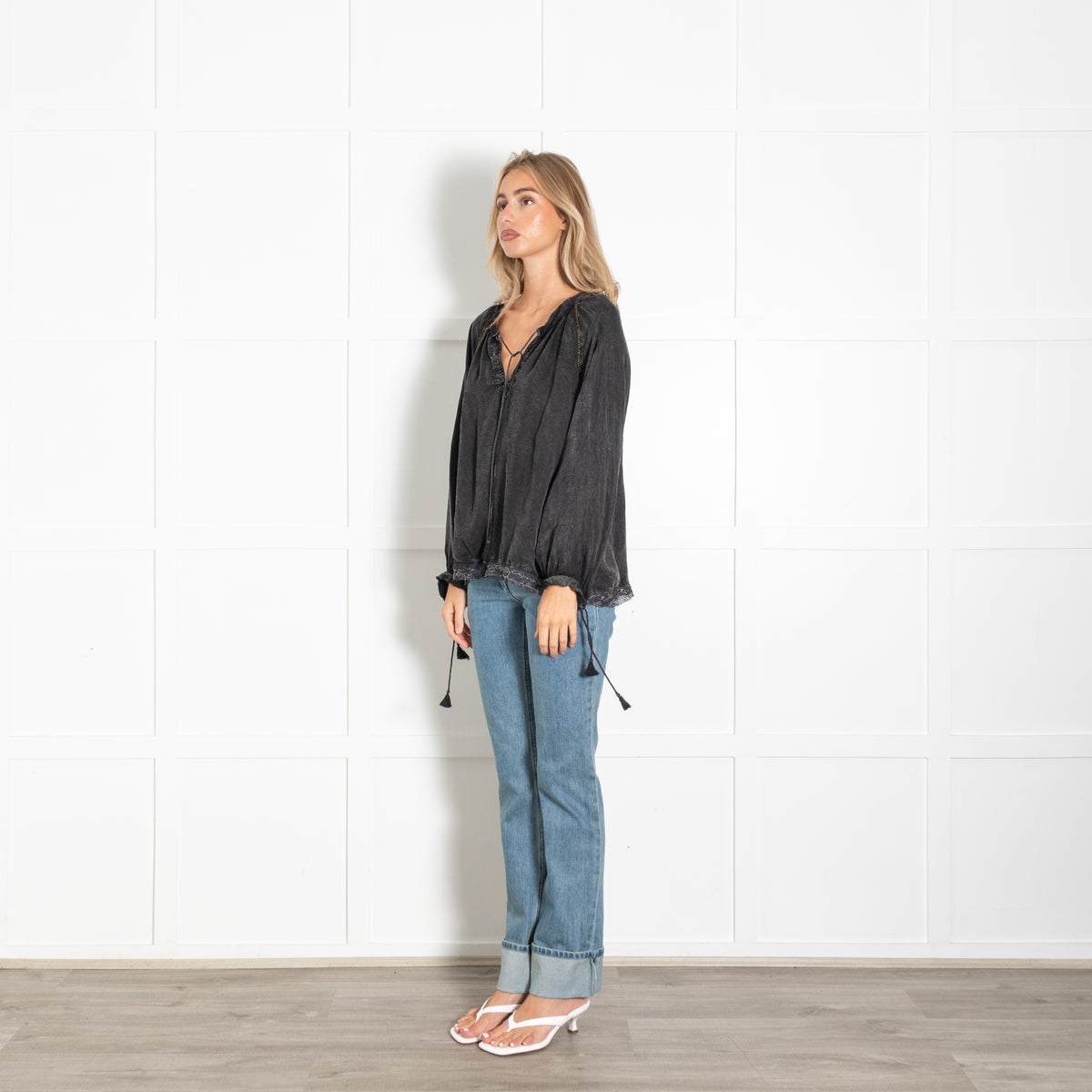 Zadig & Voltaire Washed black Theresa blouse