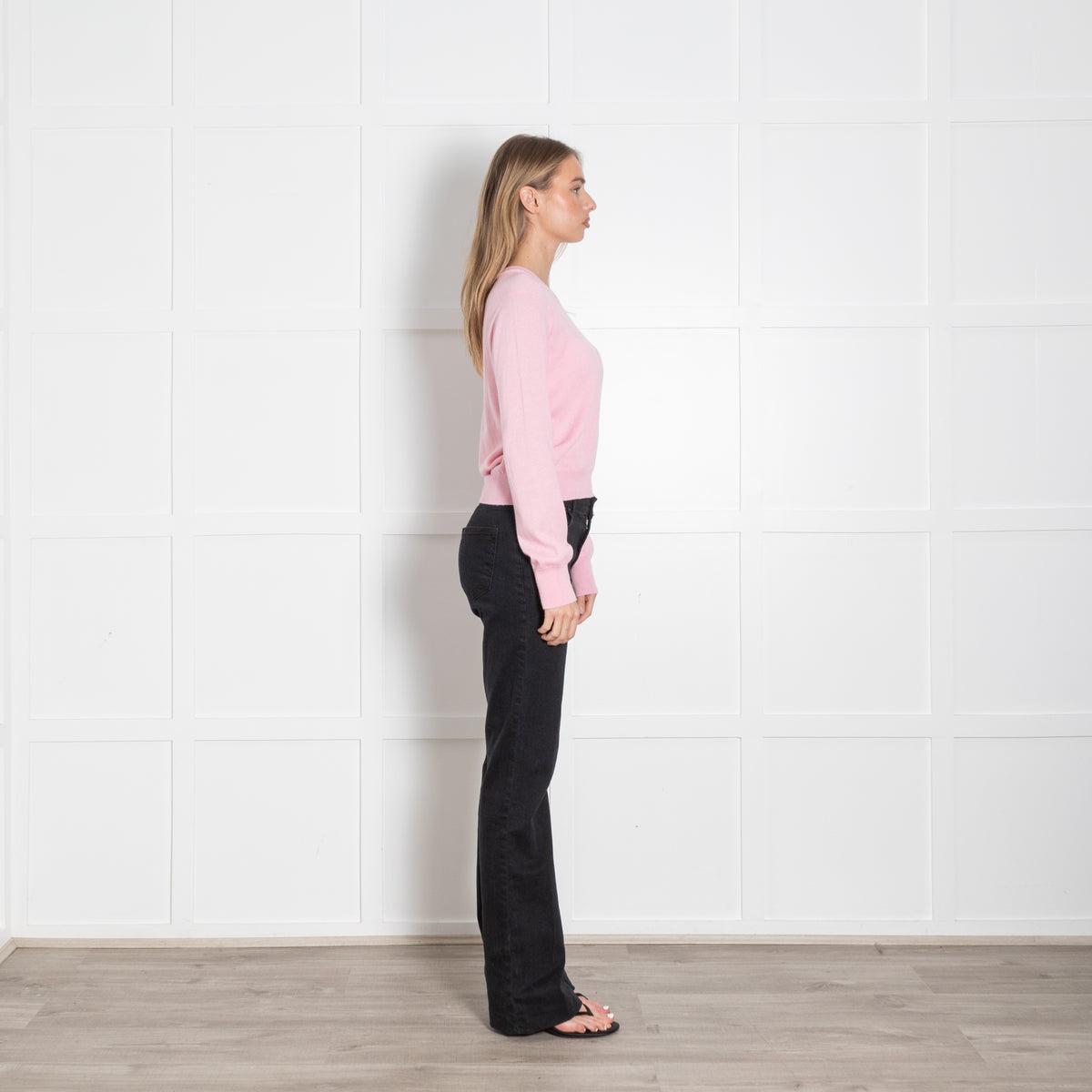 &Daughter Pink Round Neck Wool Jumper