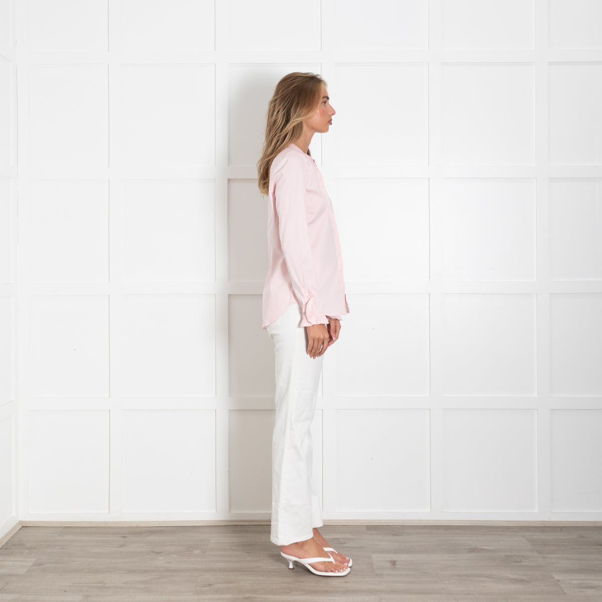 Mos Mosh Dusty Pink Collarless Shirt