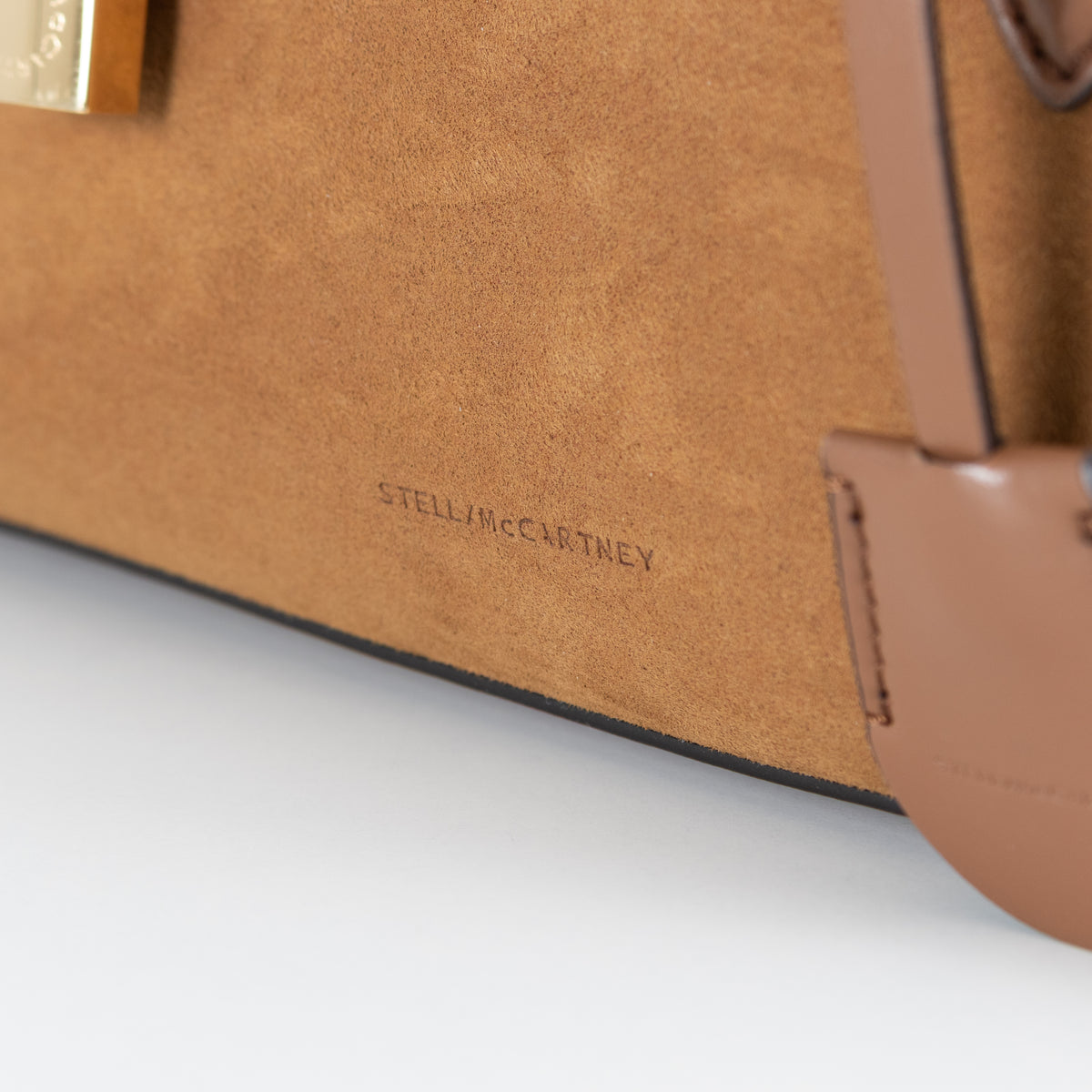 Stella McCartney Tan Ryder Faux Suede Shoulder Bag