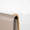 Mulberry Small Darley Classic Grain Solid Grey Bag With Gold Chain
