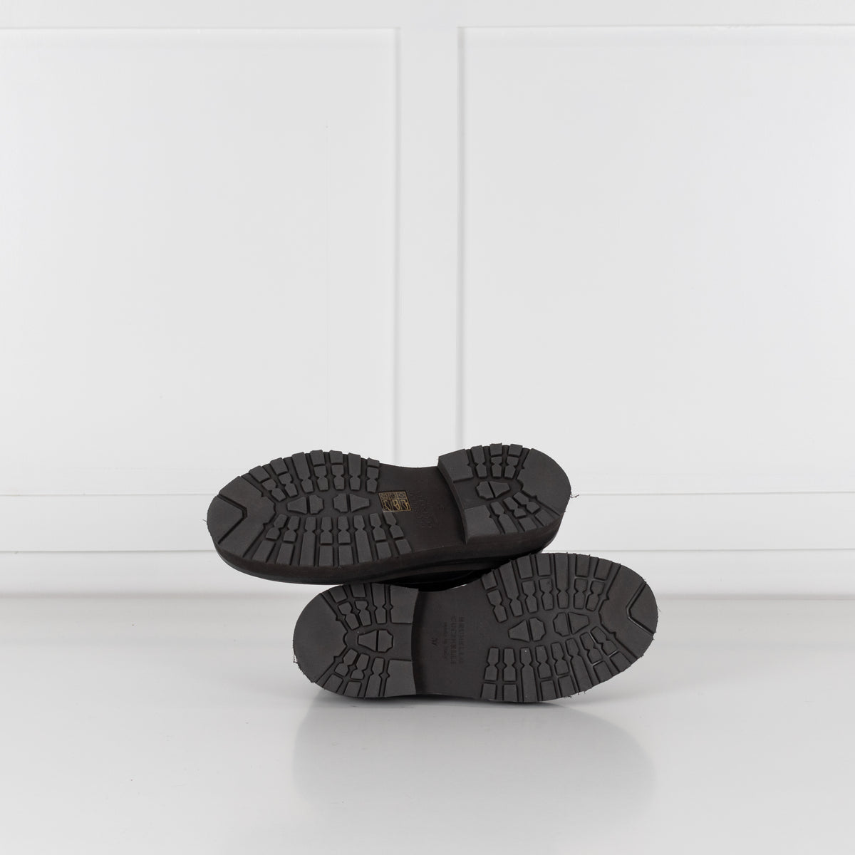 Brunello Cucinelli Black Brogues With Sparkly Tongue Detail