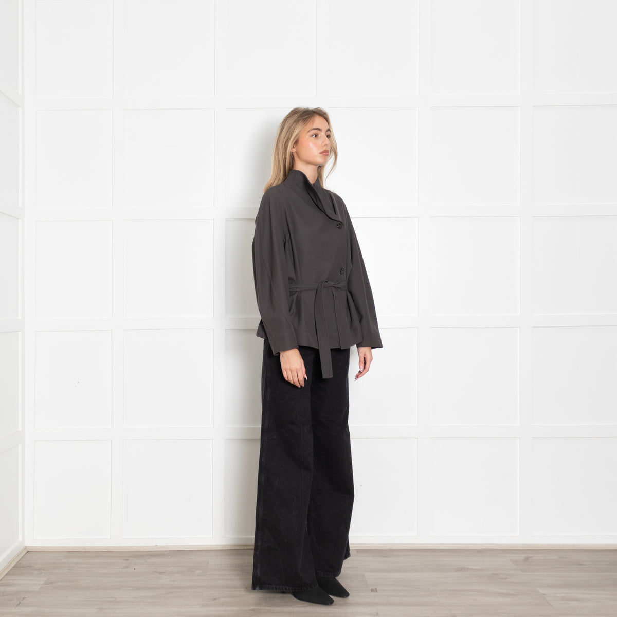 Soeur Brown/Grey Drop Shoulder Jacket